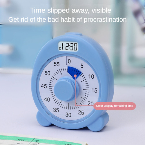 Temporizador Visual Recargable Con Reloj Y Luz Nocturna, 60