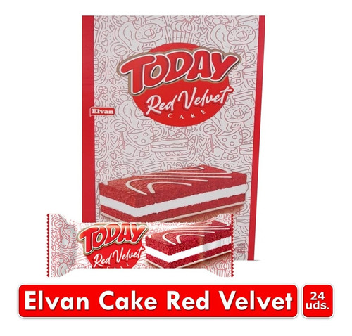 Imagen 1 de 1 de Cake Today Red Velvet Gusto X24uds 