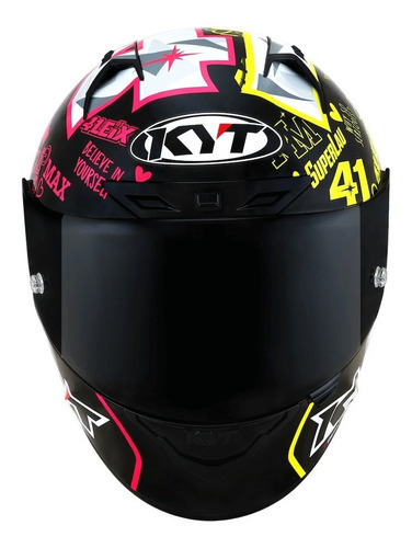 Capacete Moto Kyt Nx Race Aleix Espargaro Tricomposto Cor Preto Brilhante Tamanho do capacete 55/56 - S