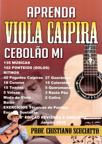 Livro Aprenda Viola Caipira Cebolão Mi