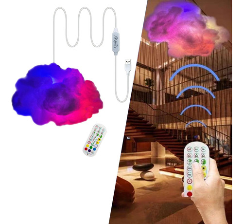 Nuvem De Algodão Diy Atmosfera Luz Decoração Do Quarto