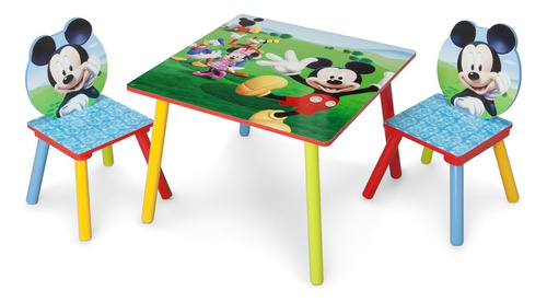 Set De Mesa Y Dos Sillas Infantil Mickey Mouse, Disney 