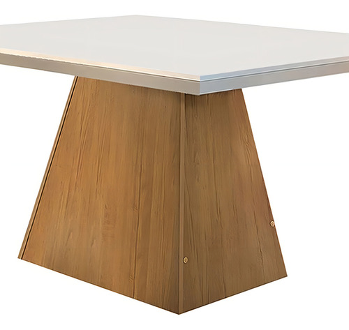 Conjunto De Mesa De Jantar Com Tampo Off White Luna E 4 C... Cor Marrom