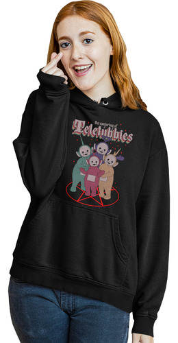 Sudadera Halloween Terrorifica Negra Unisex Teletubbies
