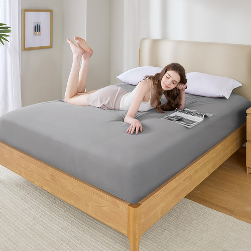 Sábana Bajera Ajustable Coolmax King Suave Y Resistente