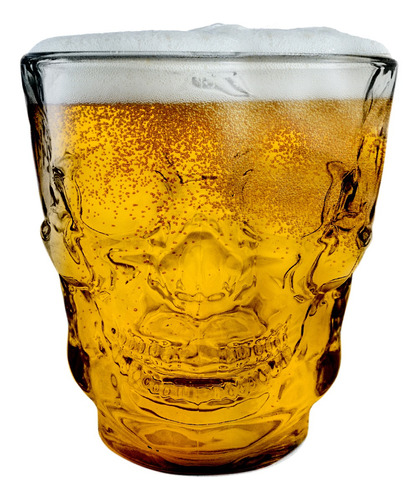 Tarro Cerveza Luminarc Calaca Vaso Vidrio Calavera Cervecero Color Transparente
