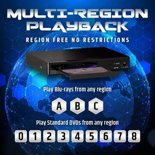 Reprodutor Blu-ray Panasonic Dmp-bd Multiregião Hdmi Preto