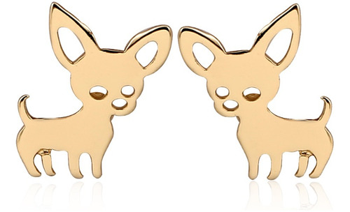 Aretes Perritos Chihuahua Gold Filled