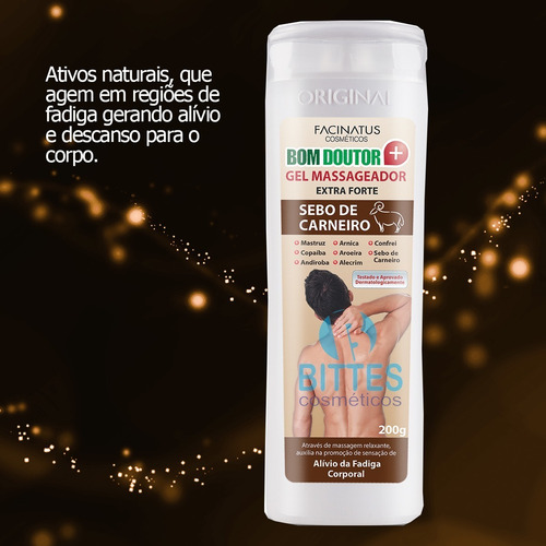 4 Gel Massageador Sebo De Carneiro Facinatus Cosméticos