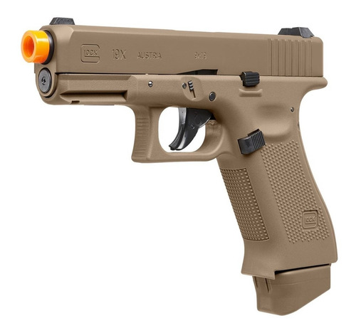 Pistola Airsoft Glock 19x Tan Co2 Blowback Metal 6mm Combo