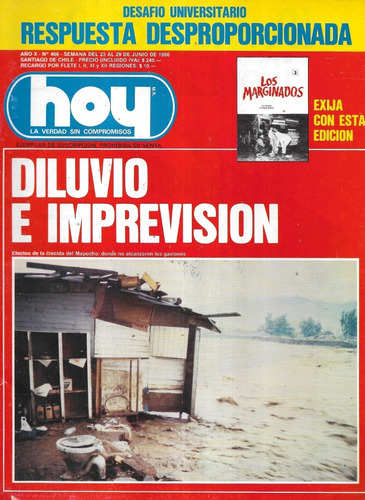 Revista N° 466 / 23 A 29 Junio 1986 / Diluvio Imprevisión