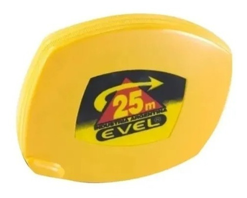 Cinta Metrica Evel 25 Mts C/enganche Fleje Amarillo Art 225