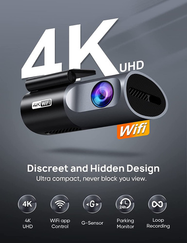 4k Wifi Dash Camara Car Discreta G-sensor Night Vision Loop
