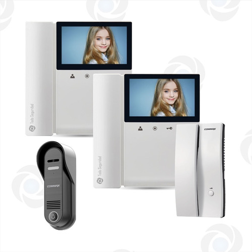 Kit Portero Visor Commax Lcd 2 Visores Cdv43k +telefono Adic