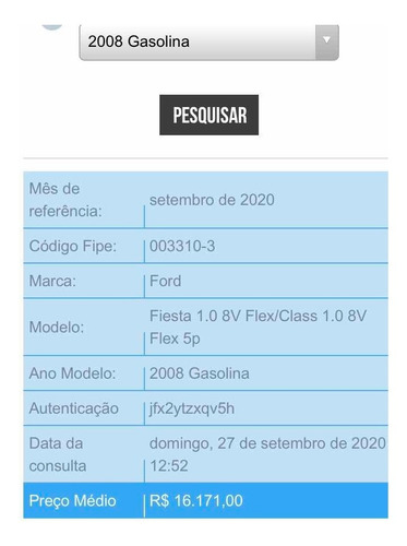 Ford Fiesta 2008 1.0 Flex 5p