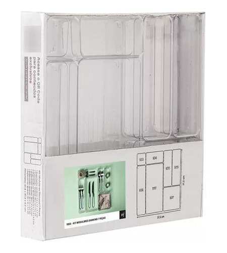 Kit 7 Organizador Modular Gaveta Armário Acrílico Variados