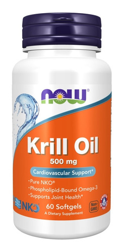 Krill Oil Now Foods 60 Cápsulas Óleo De Krill Importado Puro