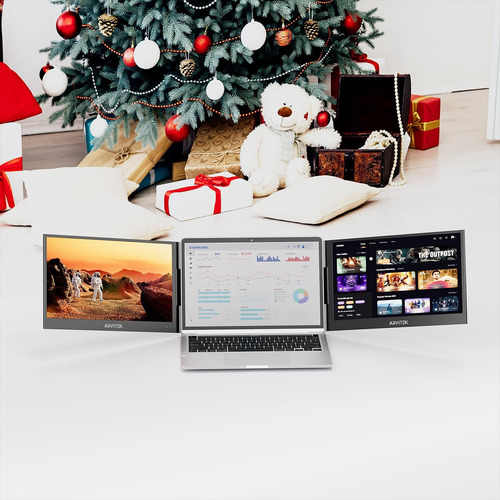 Arvitek 15.6 Monitor Triple Para Laptop, Extensor De Pantall