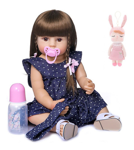 Imagem 1 de 8 de Novo Bebe Reborn Boneca 100% Silicone Menina Antonella Linda