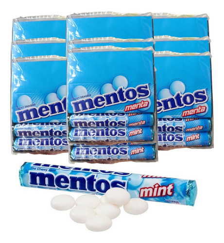Mentos Caramelos Menta 11 Caja De 12 Rollos C/u Total 132