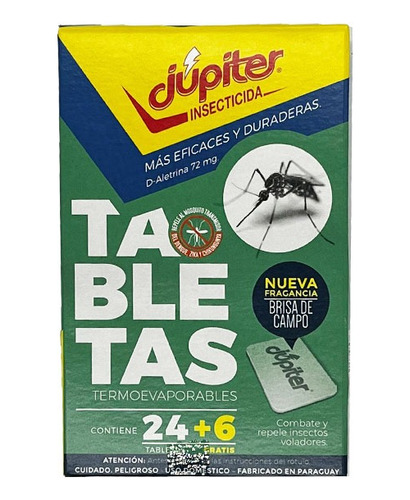 Tabletas Insecticidas Júpiter 24 + 6  Suchina S.a