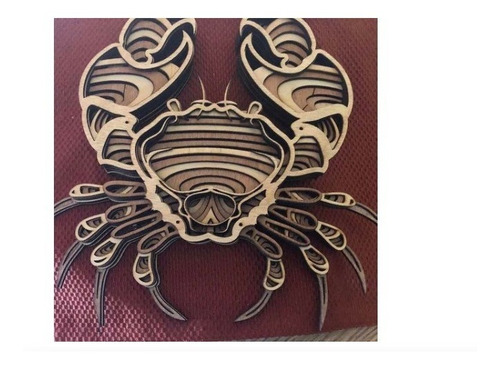 Vector 3d Signo Zodiacal Cancer Corte Láser Cnc Dxf Cdr Z100