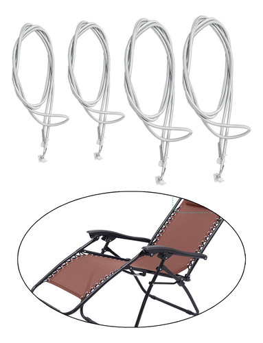 4 Piezas De Cuerda Elástica Para Silla De Jardín, Cuerdas