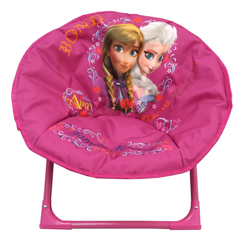 Silla Plegable Infantil Metálica Honguito Frozen Elsa Y Anna