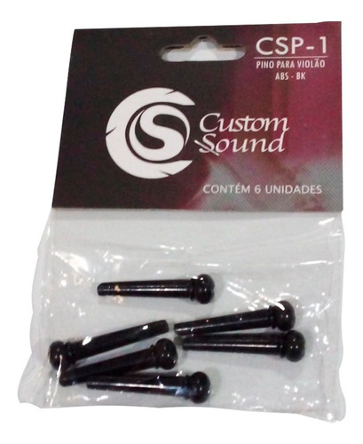 Pino Para Violao Custom Sound Abs-bk Csp-1