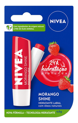 Kit Hidratante Labial Nivea Hidra Color Morango Nude Cereja