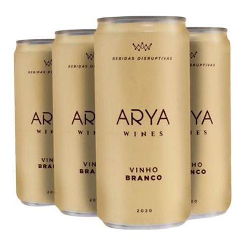 Kit 4 Latas - Arya Wines Vinho Branco