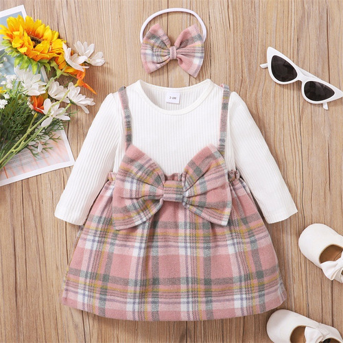 Vestido Casual Cómodo Y Fresco De Algodón Para Bebé Niña