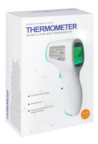 Imagen 2 de 3 de Termómetro Laser Infrarrojo Para Humanos A Distancia Enstock