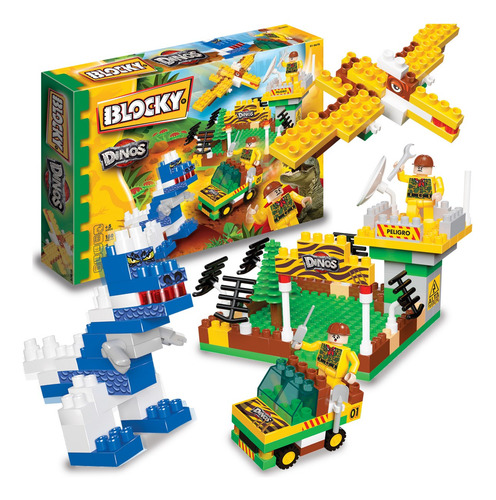 Rasti Set Blocky Dinos + Bomberos + Policías 450 Pzs C
