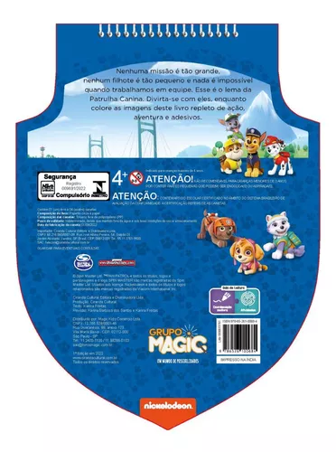 Paw Patrol Livro de colorir Grab and Go da Play Pack, adesivos e giz de  cera, pacote com 10 pacotes, lembrancinhas de festa infantil e enchimentos  de meias infantis