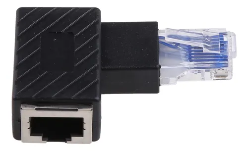 Codo Rj45 Cable De Red Macho A Hembra Adaptador De 90 Grados