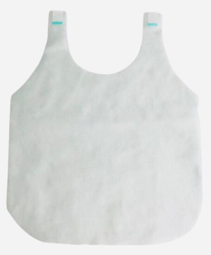 Babador Descartável Tnt Com Velcro Branco 30g Pct 100unids