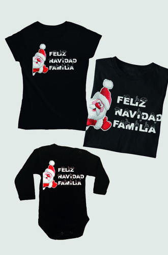 Combo - Pilucho Manga Larga Familia Modelo Navidad Familia