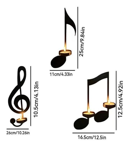 Conjunto De Porta-velas De Parede Com 4 Peças, Decoração
