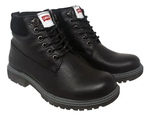 Botas Levis Negras Mujer 127384 Piel Antiderrapante Original