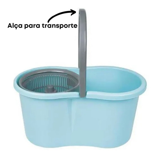 Mop Pocket Mor 8 Litros Balde Centrífuga Esfregão Limpeza
