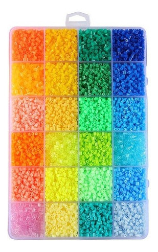 24 Colores Fusible Beads Hama Beads Kit De Bricolaje Juego D