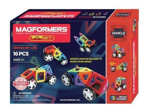 Magformers Vehicle Wow Set 16 Piezas Magnetic Building Block