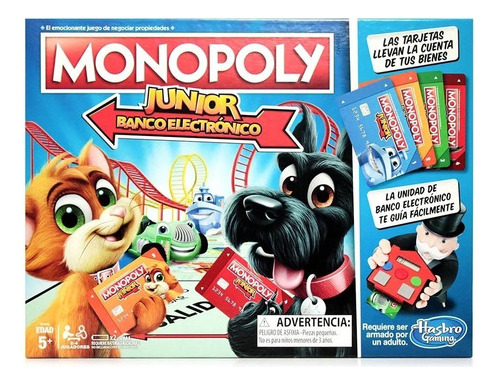 Juego De Mesa Monopoly Junior Banco Electronico E1842 Full