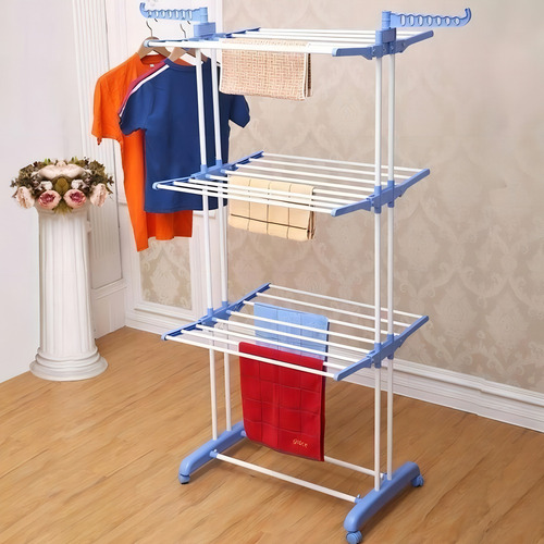 Tendedero Organizador Colgador Ropa Plegable Color Multicolo