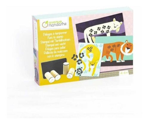 Imagen 4 de 8 de Caja Creativa De Manualidades Familiar Animales 10 Timbres
