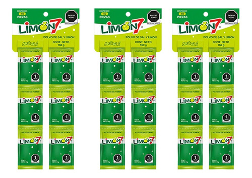 120 Sobres Limón 7 Dulce Polvo Sal Y Limón Burbusoda