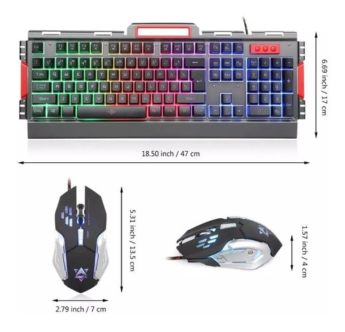 Combo Teclado Gamer + Mouse Gamer Retroiluminado K33