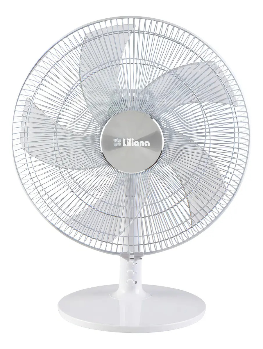 Turbo Ventilador De Mesa Vsom16 Silverwhite Liliana De 40.64 Cm 75hz Blanco Transparentes Plástico 5