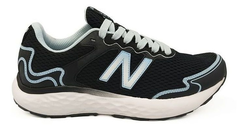 Tênis New Balance 461 Feminino Preto Azul Corrida Treino